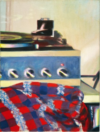 mfg franz gertsch stillleben mit plattenspieler 1970