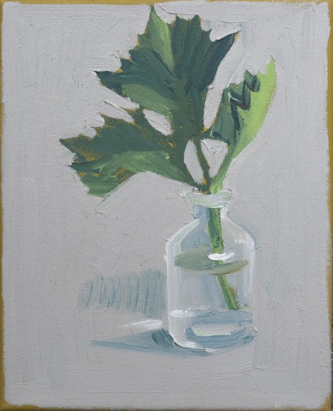 8 Bendicht Fivian Cellerieblatt 2002 Acryl Oel auf Baumwolle 25 x 20 cm KWS Sammlung Bendicht Fivian