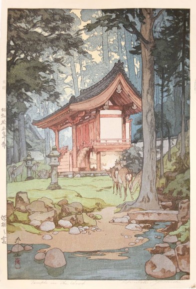 JP Hiroshi Yoshida A Shrine in the Deep Woods 1940 bearb