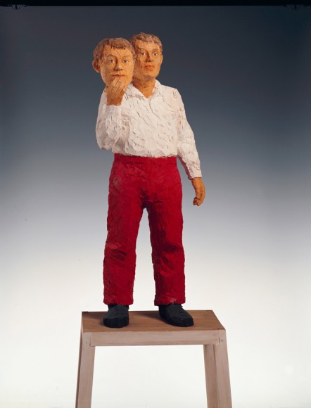 Stephan Balkenhol Mann mit Maske 1995 Sammlung Baloise Group PROLITTERIS 2