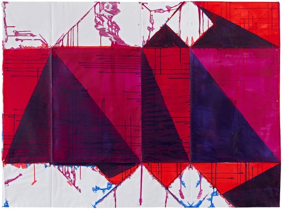 Trommelbild Agfa No. 1 2021 2022 Tusche auf Papier 127 x 170 cm Foto Bernhard Strauss